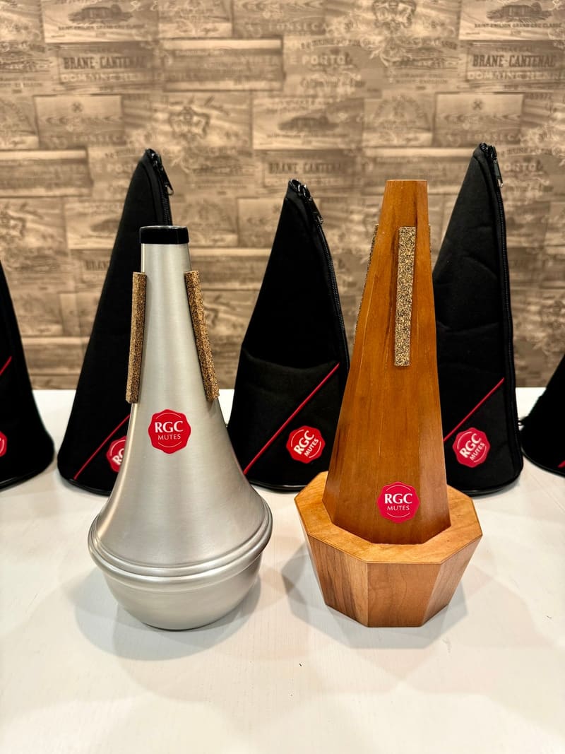 RGC straight and practice mutes for trombone with carry bags